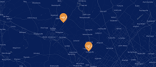 Small Blue Map Of Both Offices