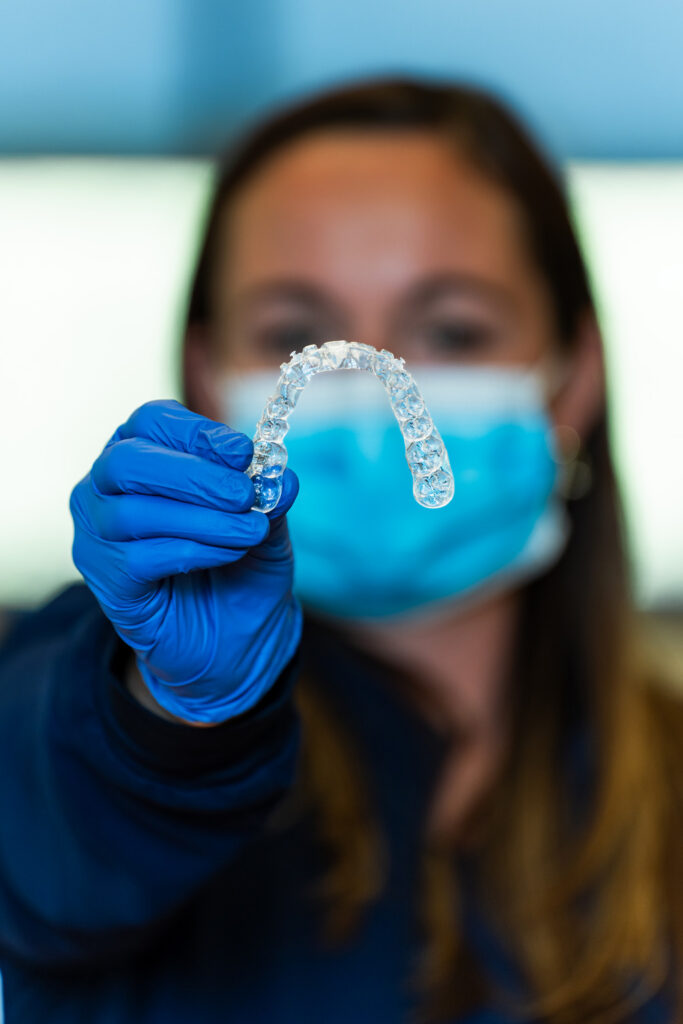 Zoomed In Photo With Clear Aligner